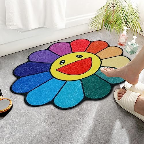 Faptoena Sunflower Bathroom Rugs Perfect for Kids..