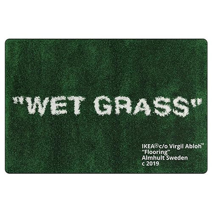 Wet Grass Area Rugs Green 3D Printed Modern Large Carpet